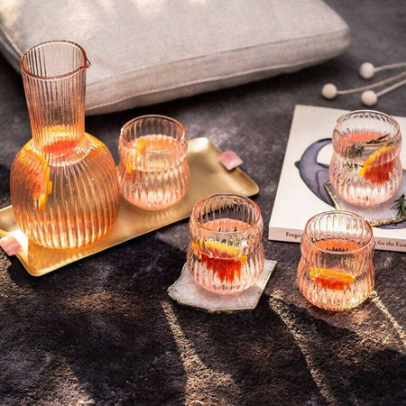 Roseate Glass Carafe Pink