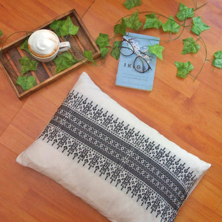 Kachari Handwoven Lumbar Cushion 14 x 20 inches