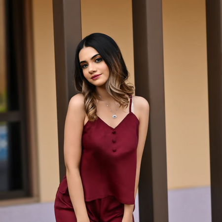 Burgundy night suit